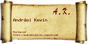 Andrási Kevin névjegykártya